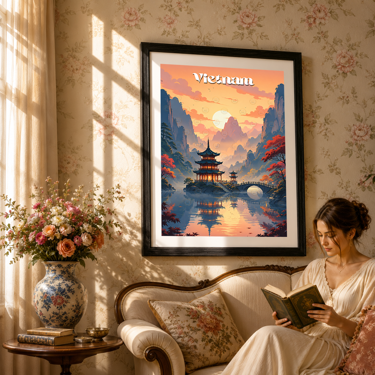 Vietnam - Travel Poster Vintage Style Wall Art Print - Art Print - Travel Art Poster