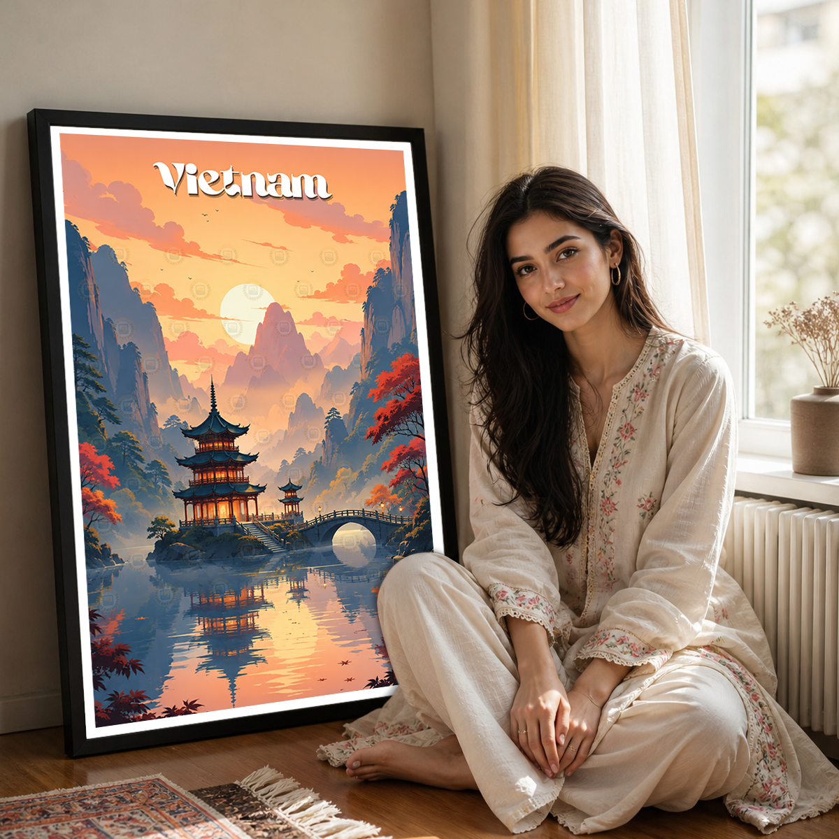 Vietnam - Travel Poster Vintage Style Wall Art Print - Art Print - Travel Art Poster