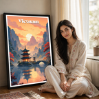 Vietnam - Travel Poster Vintage Style Wall Art Print - Art Print - Travel Art Poster