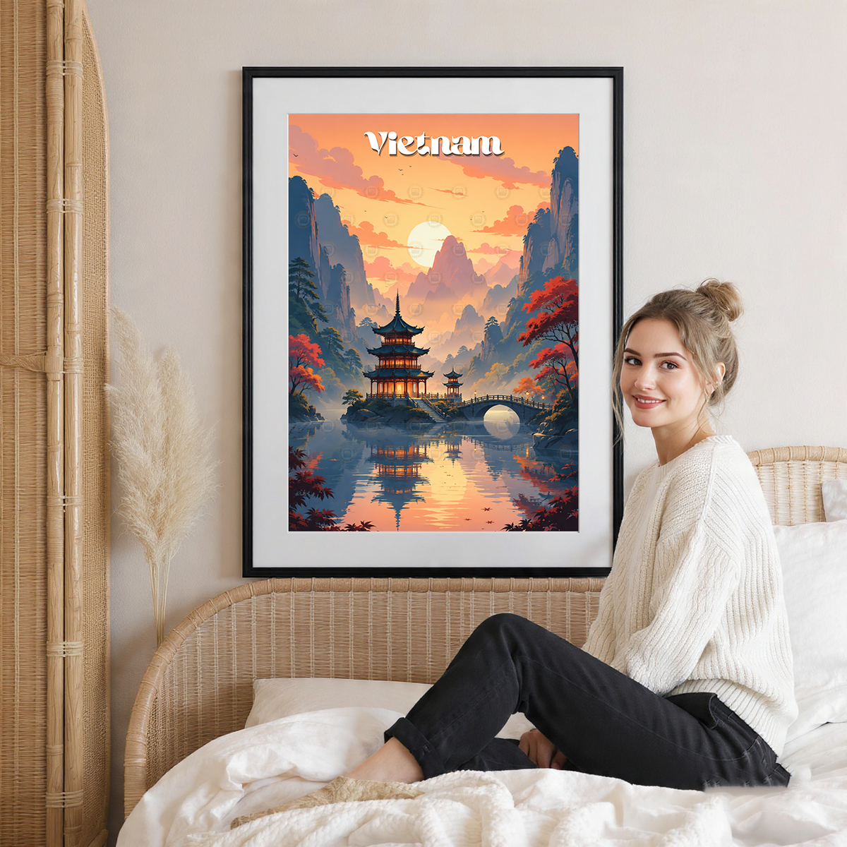 Vietnam - Travel Poster Vintage Style Wall Art Print - Art Print - Travel Art Poster
