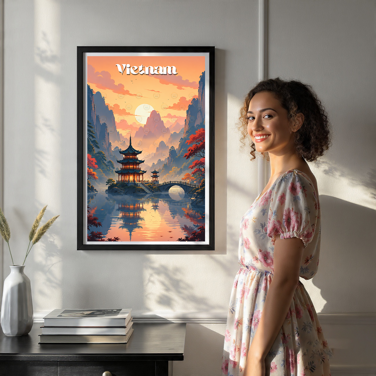Vietnam - Travel Poster Vintage Style Wall Art Print - Art Print - Travel Art Poster