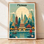 Vietnam - Travel Poster Vintage Style Wall Art Print - Art Print - Travel Art Poster