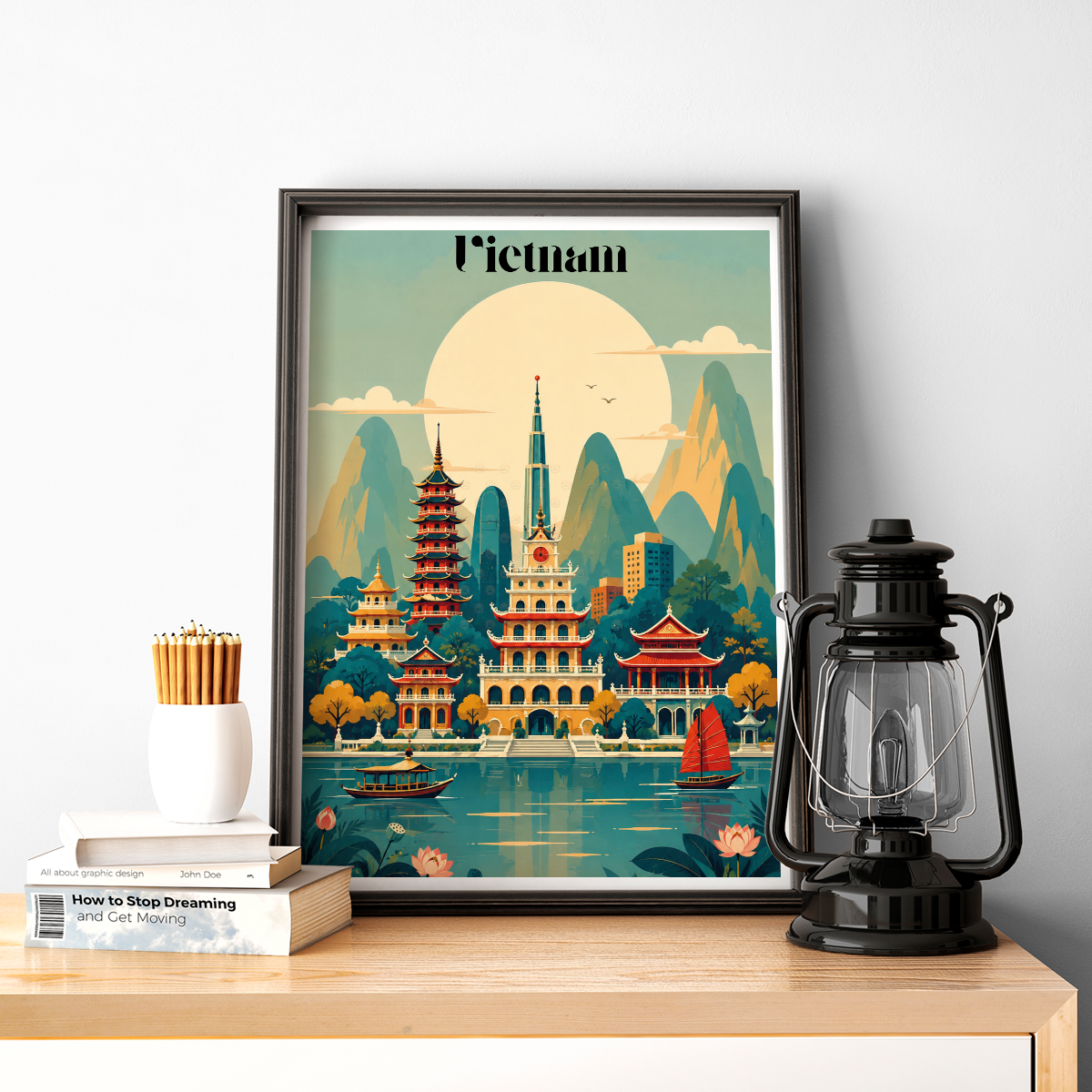 Vietnam - Travel Poster Vintage Style Wall Art Print - Art Print - Travel Art Poster
