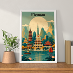 Vietnam - Travel Poster Vintage Style Wall Art Print - Art Print - Travel Art Poster