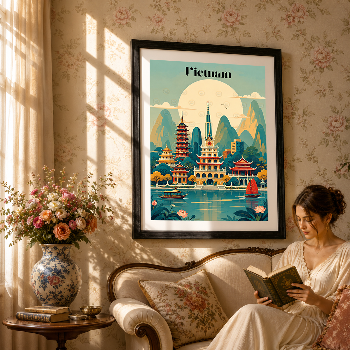 Vietnam - Travel Poster Vintage Style Wall Art Print - Art Print - Travel Art Poster