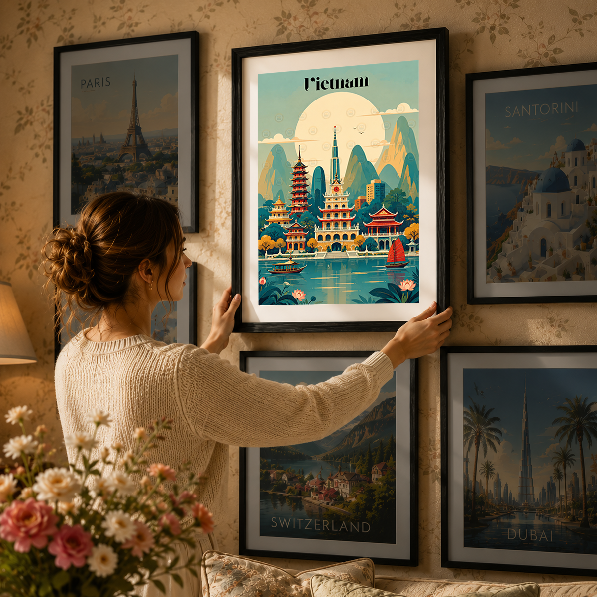 Vietnam - Travel Poster Vintage Style Wall Art Print - Art Print - Travel Art Poster