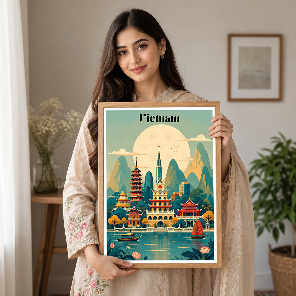 Vietnam - Travel Poster Vintage Style Wall Art Print - Art Print - Travel Art Poster