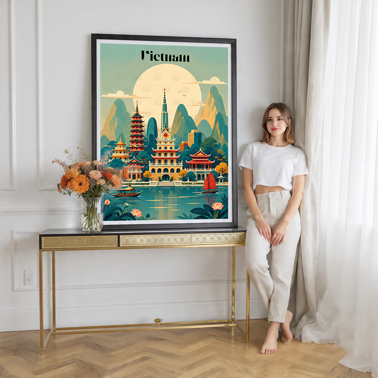Vietnam - Travel Poster Vintage Style Wall Art Print - Art Print - Travel Art Poster