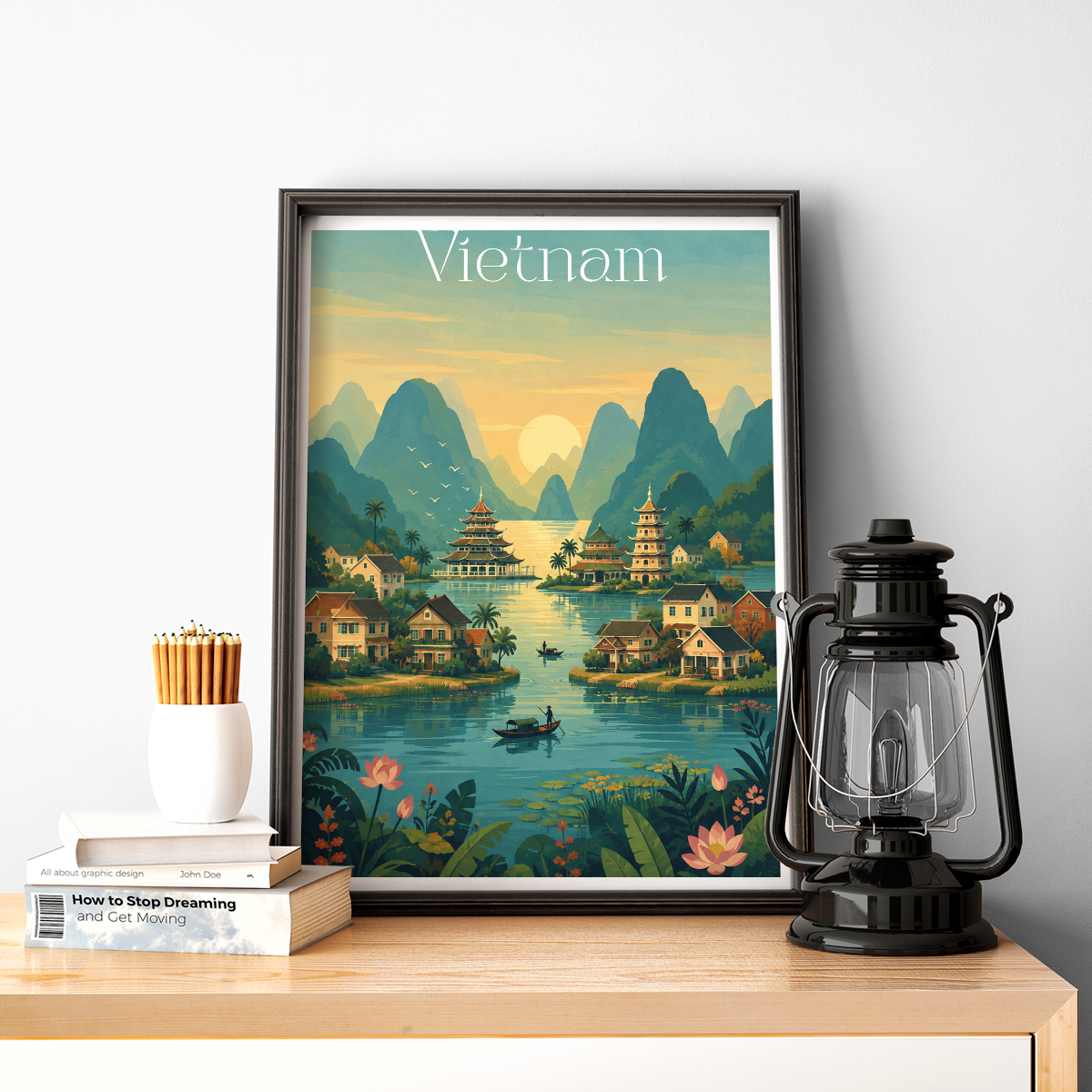 Vietnam - Travel Poster Vintage Style Wall Art Print - Art Print - Travel Art Poster