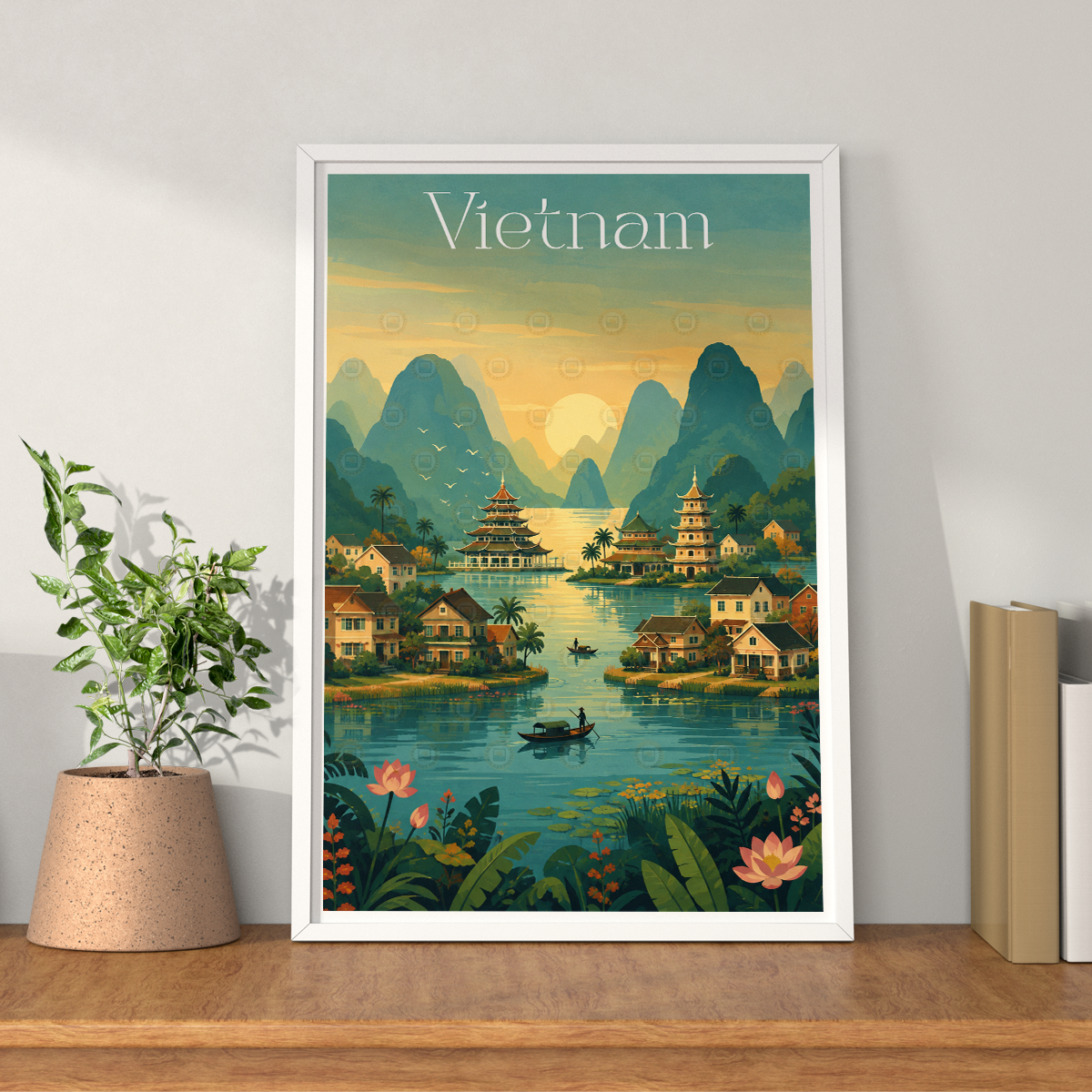Vietnam - Travel Poster Vintage Style Wall Art Print - Art Print - Travel Art Poster