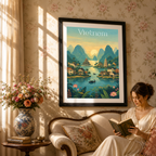 Vietnam - Travel Poster Vintage Style Wall Art Print - Art Print - Travel Art Poster