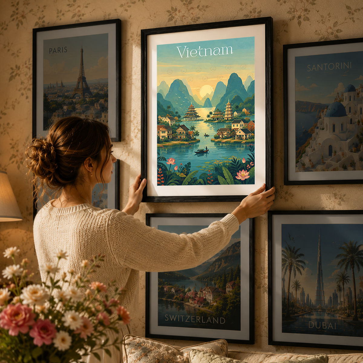 Vietnam - Travel Poster Vintage Style Wall Art Print - Art Print - Travel Art Poster