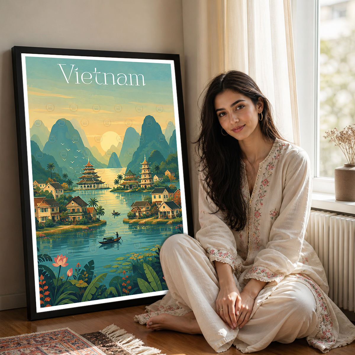 Vietnam - Travel Poster Vintage Style Wall Art Print - Art Print - Travel Art Poster