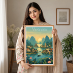 Vietnam - Travel Poster Vintage Style Wall Art Print - Art Print - Travel Art Poster