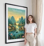 Vietnam - Travel Poster Vintage Style Wall Art Print - Art Print - Travel Art Poster