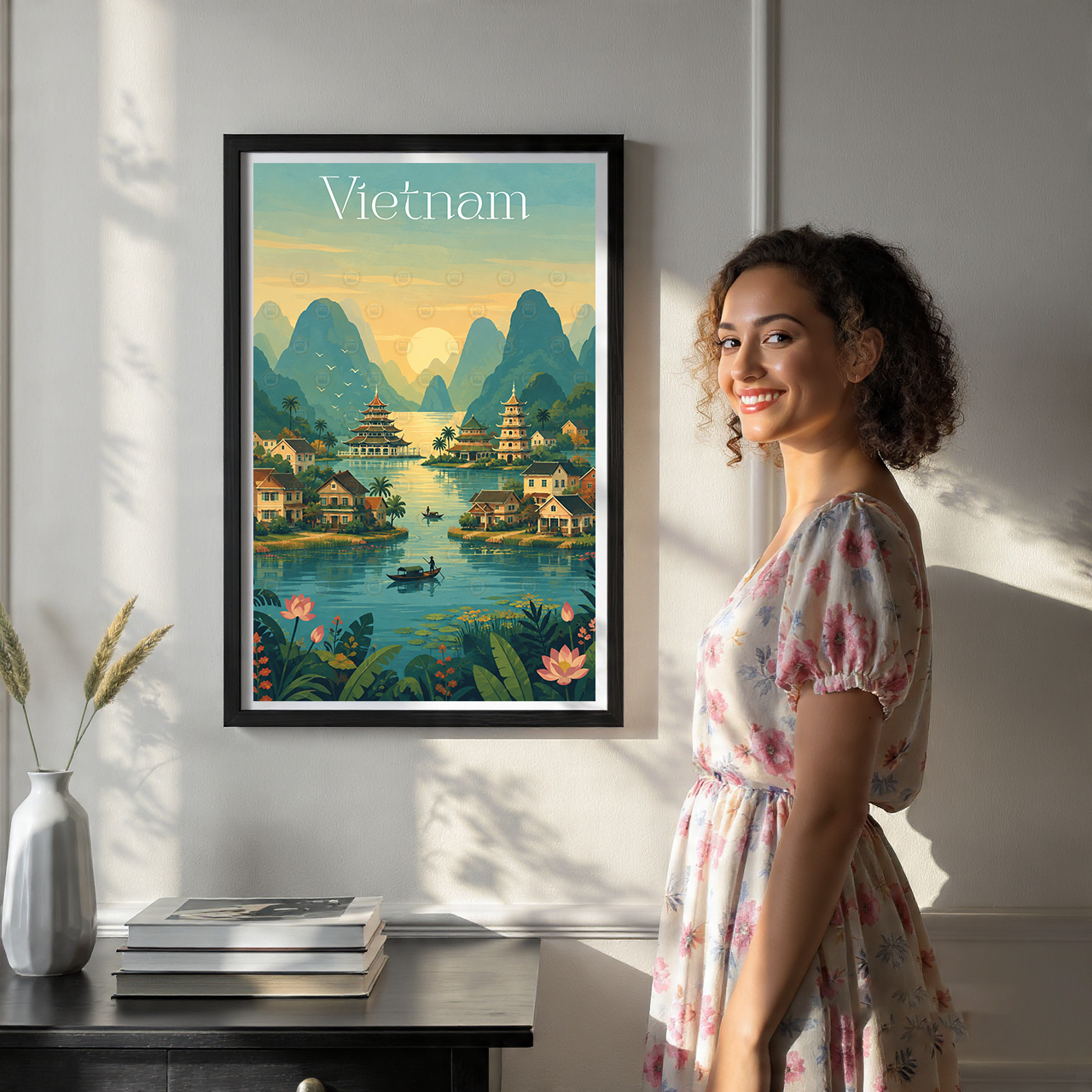 Vietnam - Travel Poster Vintage Style Wall Art Print - Art Print - Travel Art Poster