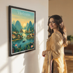 Vietnam - Travel Poster Vintage Style Wall Art Print - Art Print - Travel Art Poster