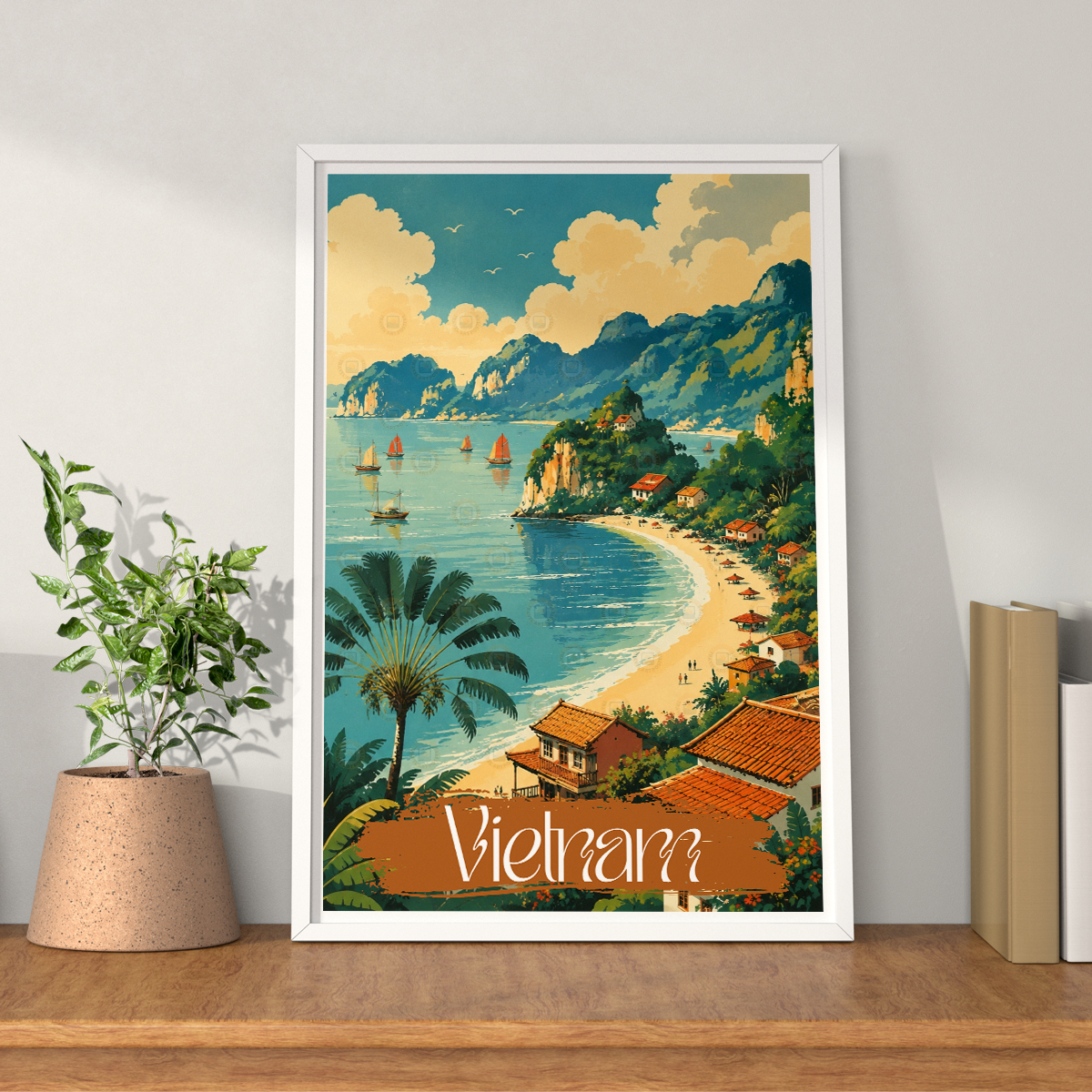 Vietnam - Travel Poster Vintage Style Wall Art Print - Art Print - Travel Art Poster