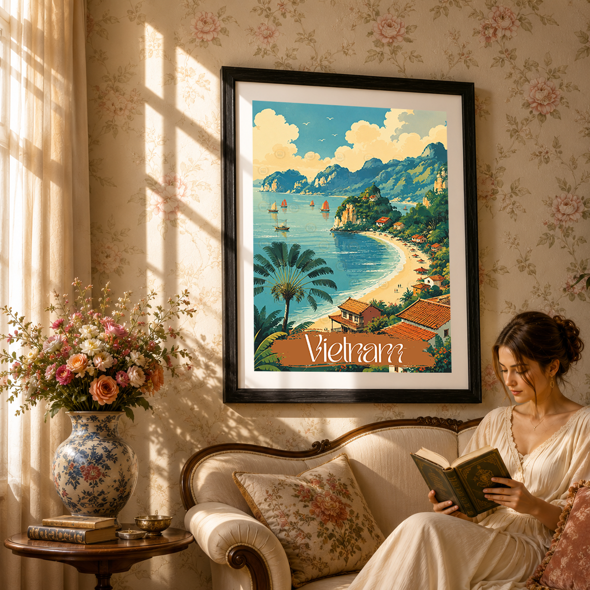 Vietnam - Travel Poster Vintage Style Wall Art Print - Art Print - Travel Art Poster