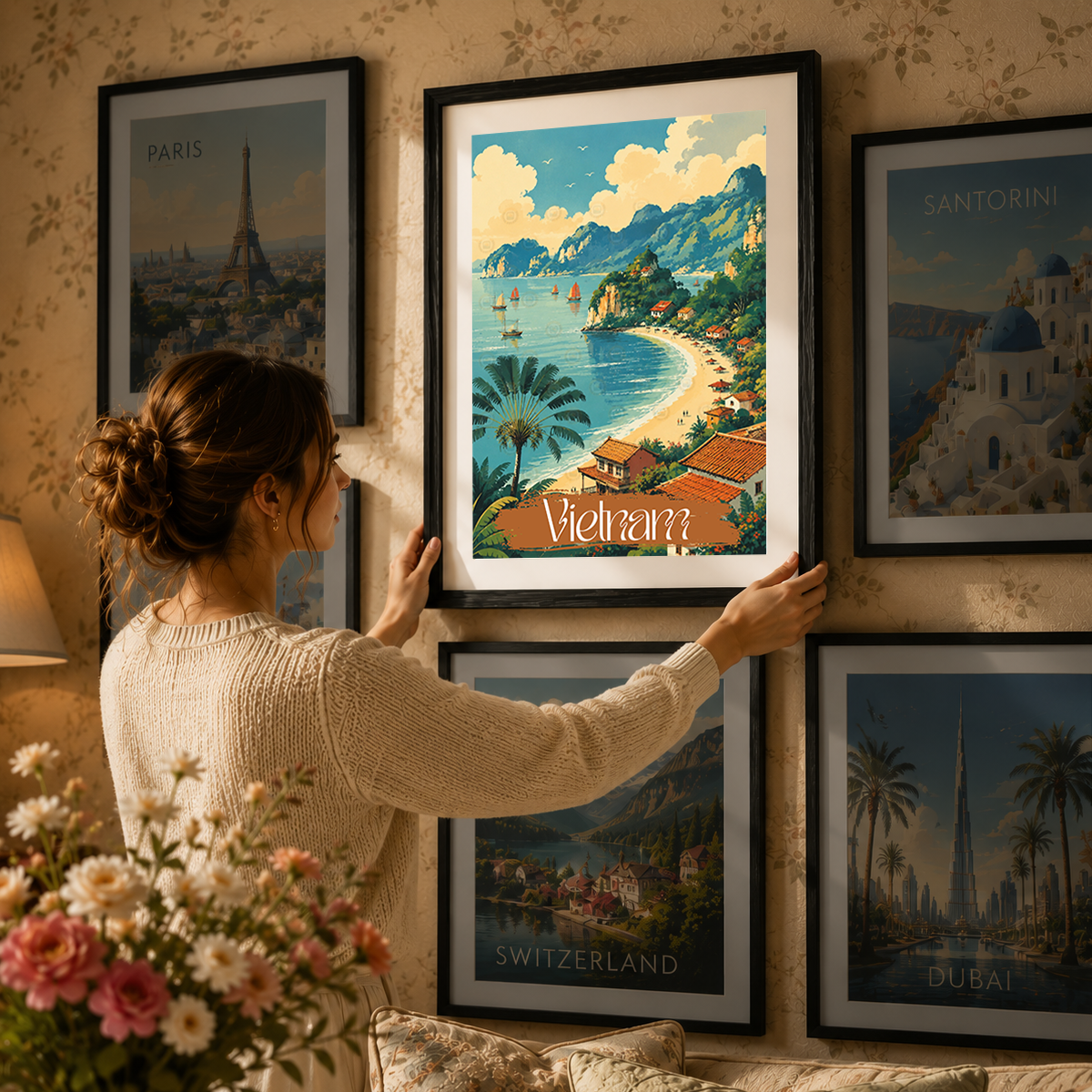 Vietnam - Travel Poster Vintage Style Wall Art Print - Art Print - Travel Art Poster