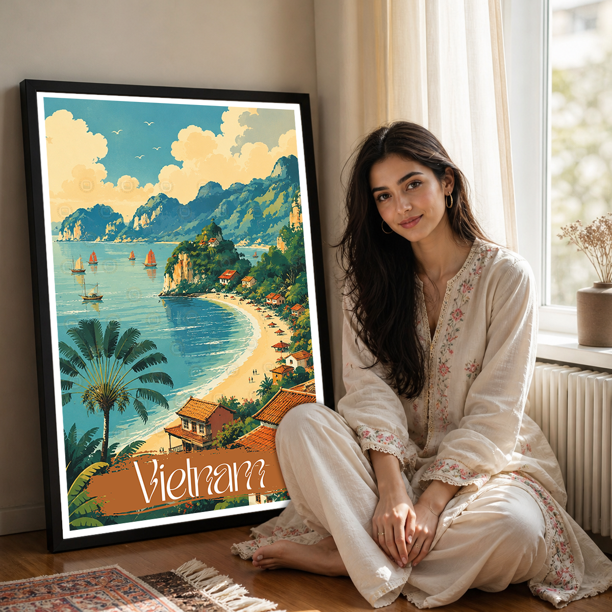 Vietnam - Travel Poster Vintage Style Wall Art Print - Art Print - Travel Art Poster