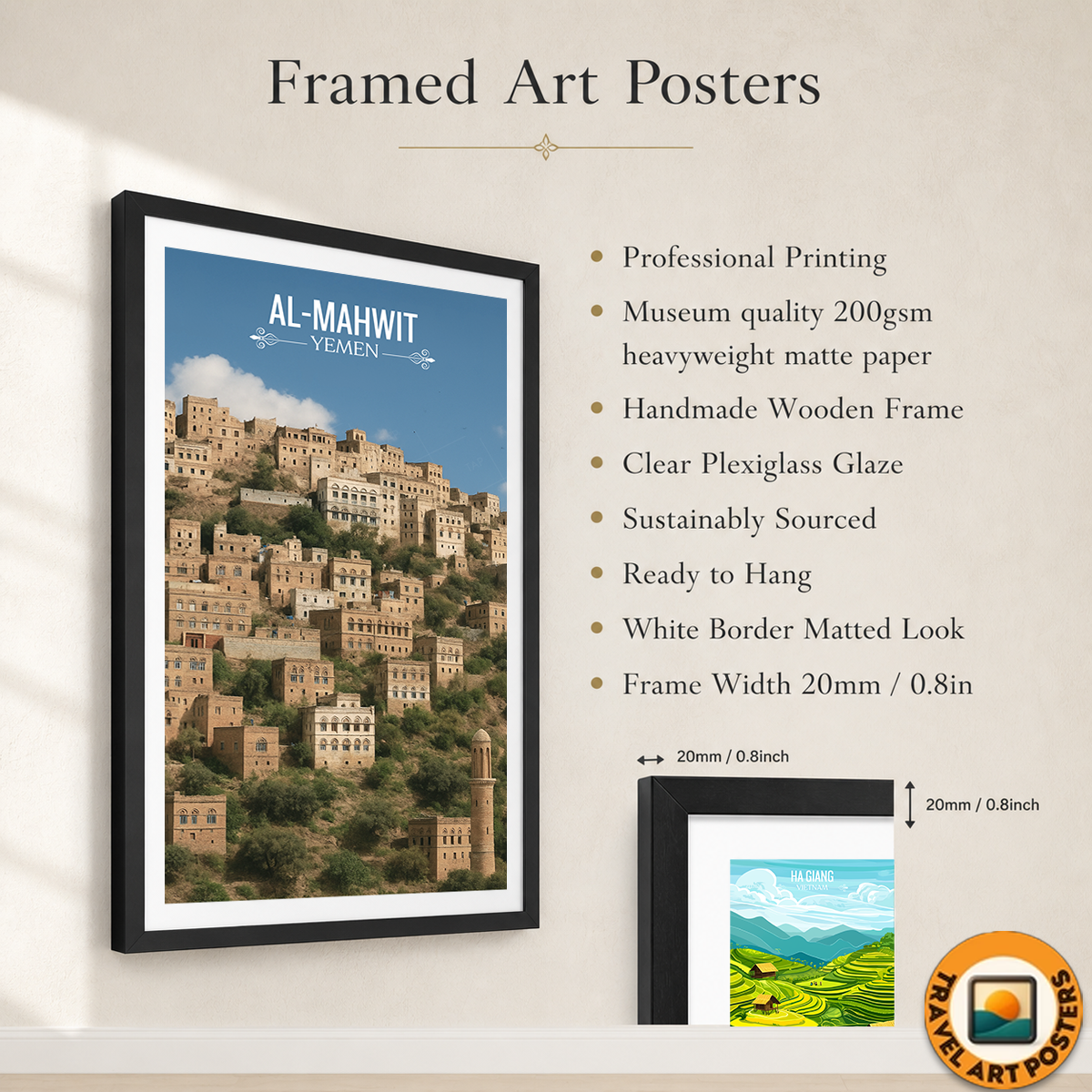 Al-Mahwit Mountains - Yemen - Travel Wall Art Print - Art Print - Travel Art Poster
