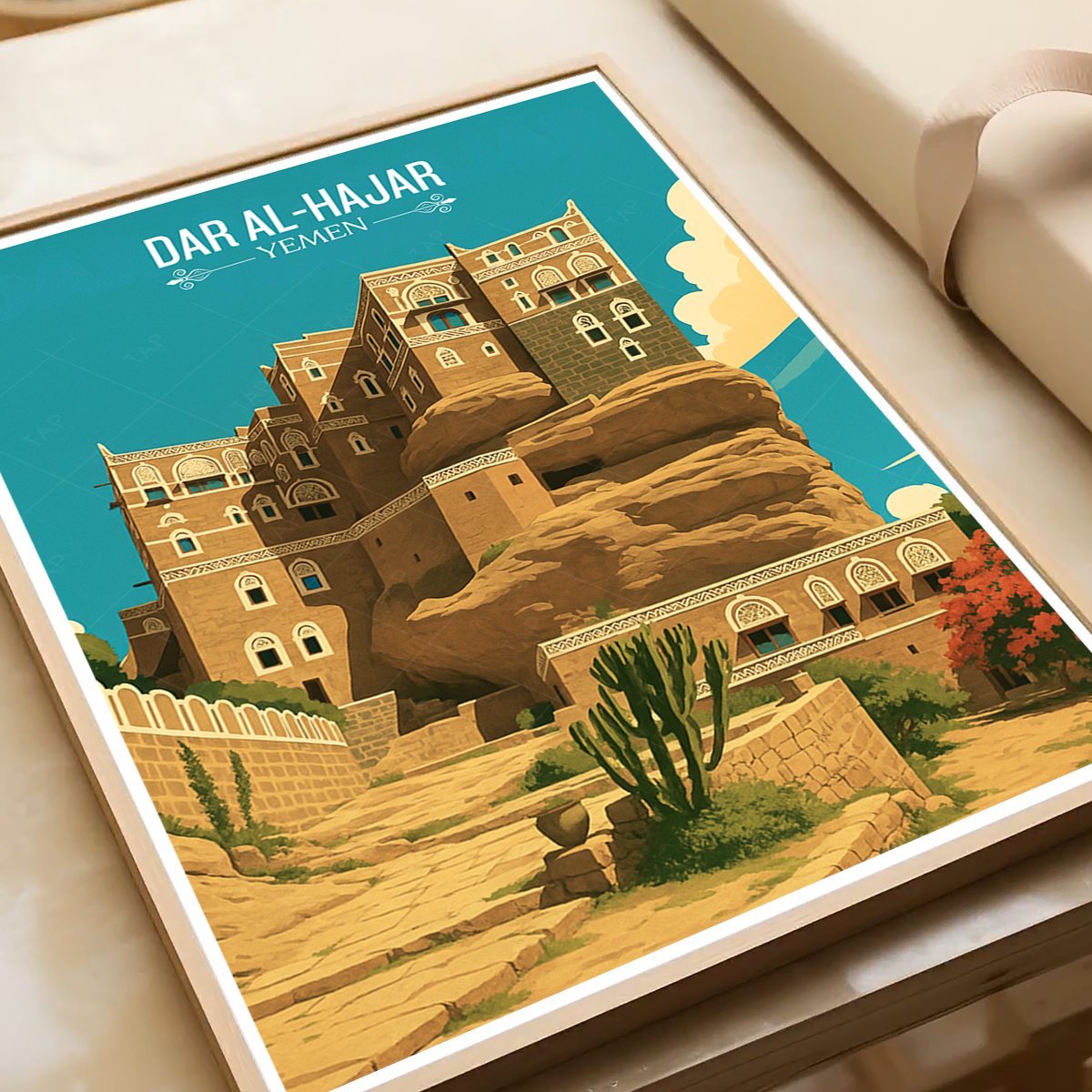 Dar Al-Hajar Palace - Yemen Architecture - Travel Wall Art Print - Art Print - Travel Art Poster