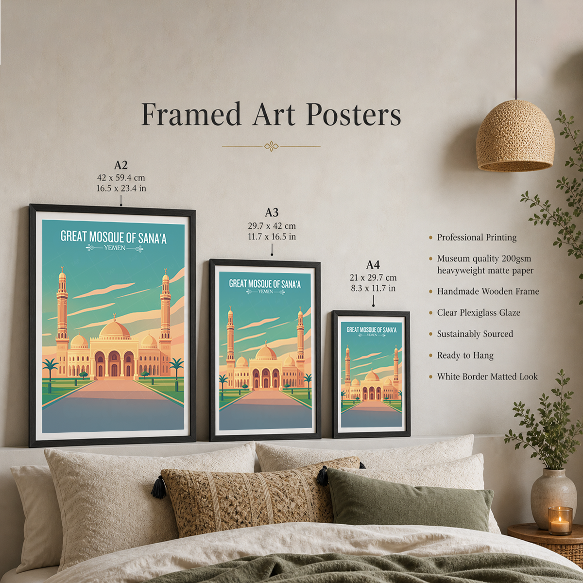Great Mosque of Sana'a - Yemen Architecture - Travel Wall Art Print - Art Print - Travel Art Poster