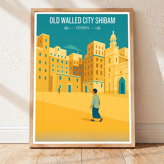Old Walled City - Shibam - Yemen - Travel Wall Art Print - Art Print - Travel Art Poster