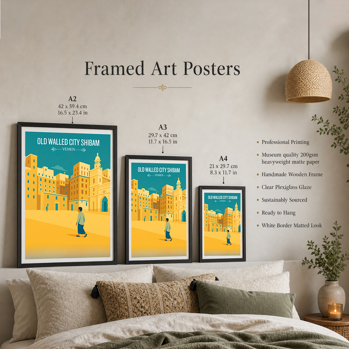 Old Walled City - Shibam - Yemen - Travel Wall Art Print - Art Print - Travel Art Poster
